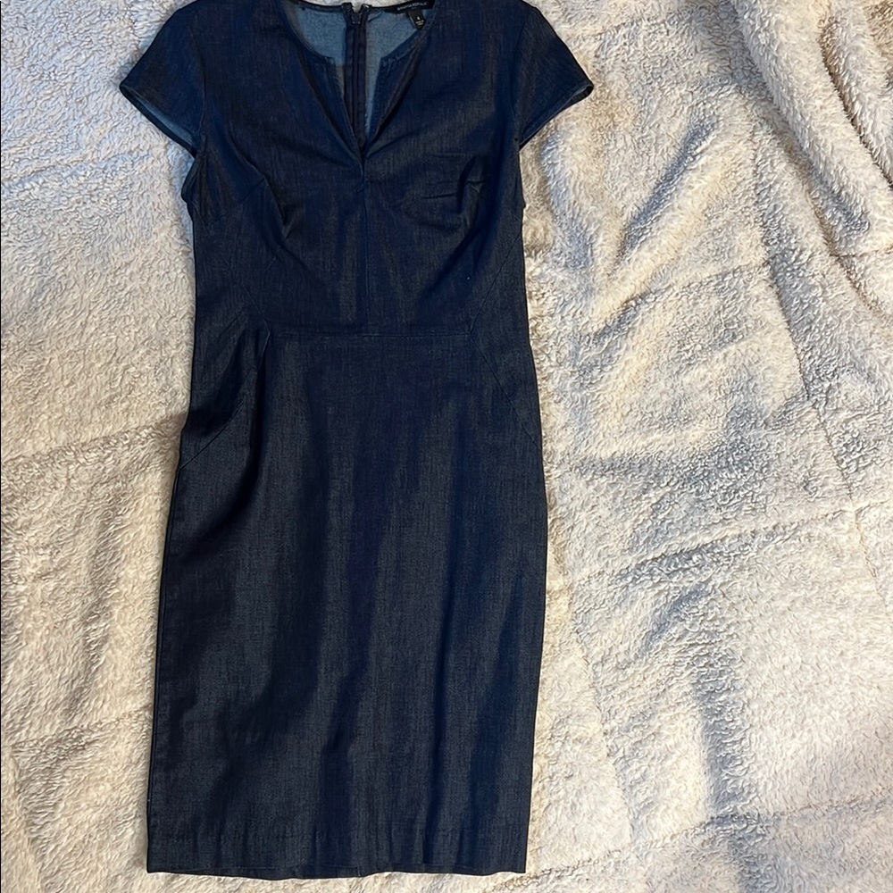 Elegant Blue Denim Dress